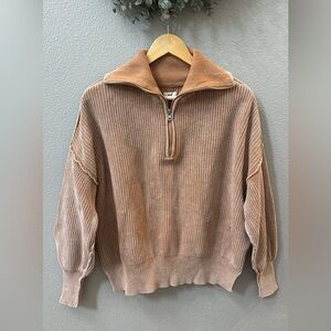 Aerie XXS oversized  Zip-Up Sweater